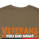 Veterans: Defenders of Freedom Military Design T-Shirt - Thank You for Your Unparalleled Service!