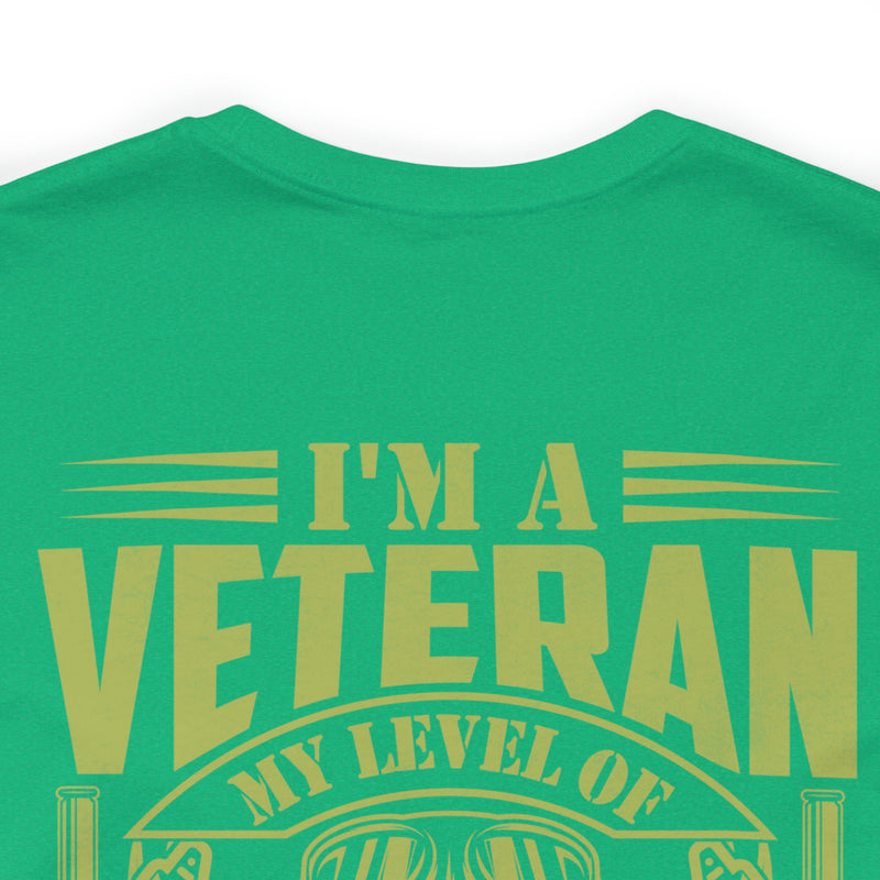 Sarcastic Veteran T-Shirt: My Level of Sarcasm Depends on Your Level of Stupidity