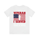 Defending Freedom: Military Design T-Shirt - 'I Am a Veteran - I Served So You Could Take a Knee