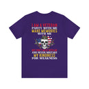 Men's & Women's 'I Am A Veteran: Party with Me, Make Memories, But Don't Mistake Kindness for Weakness' Military Themed T-Shirt