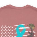 Patriotic Military PTSD Awareness: Support Our Heroes T-Shirt