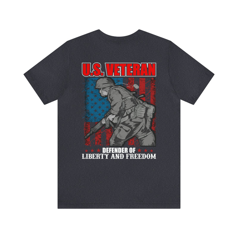 Defender of Liberty and Freedom: U.S. Veteran Military Design T-Shirt