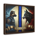 Bound by Honor: A Thin Line Against Evil Framed Canvas