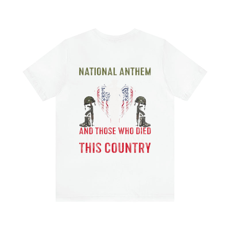 Defender's Anthem Military T-Shirt - 'I Stand for Those Who Serve and Sacrifice'