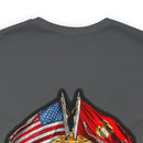 Semper Fi: Military T-Shirt with 'Double Flag Eagle U.S. MARINES' Design