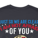 Unshakable Resolve: Military Design T-Shirt - Fearless in the Face of Adversity