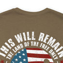 Home of the Brave: This Land of the Free Military Design T-Shirt