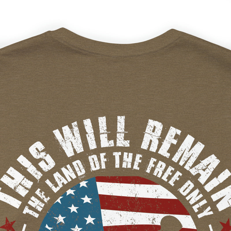 Home of the Brave: This Land of the Free Military Design T-Shirt