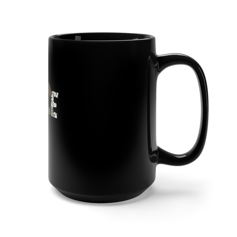 Show Your Support with the 15oz Military Design Black Mug: Love My Veteran Edition