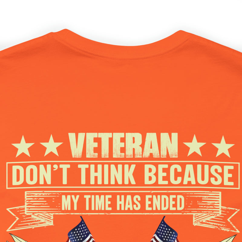 Unwavering Patriotism: Veteran Don't Think I Won't Suit Up Again Military Design T-Shirt Defending Our Flag Against Terrorism