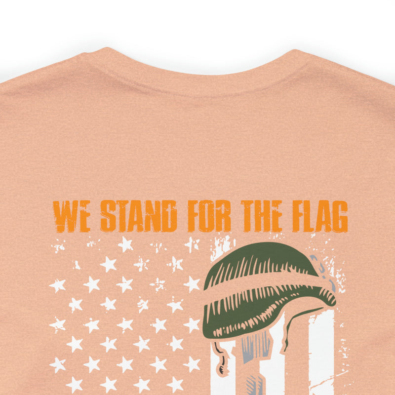 United in Resilience: Military T-Shirt with 'We Stand for the Flag' Design