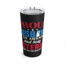 Supporting an Awesome Veteran: 20oz Military Design Tumbler for Proud Husbands with Style