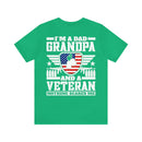 Unshakeable Legacy: 'I'm a Dad, Grandpa, and a Veteran - Fearless' Military Design T-Shirt