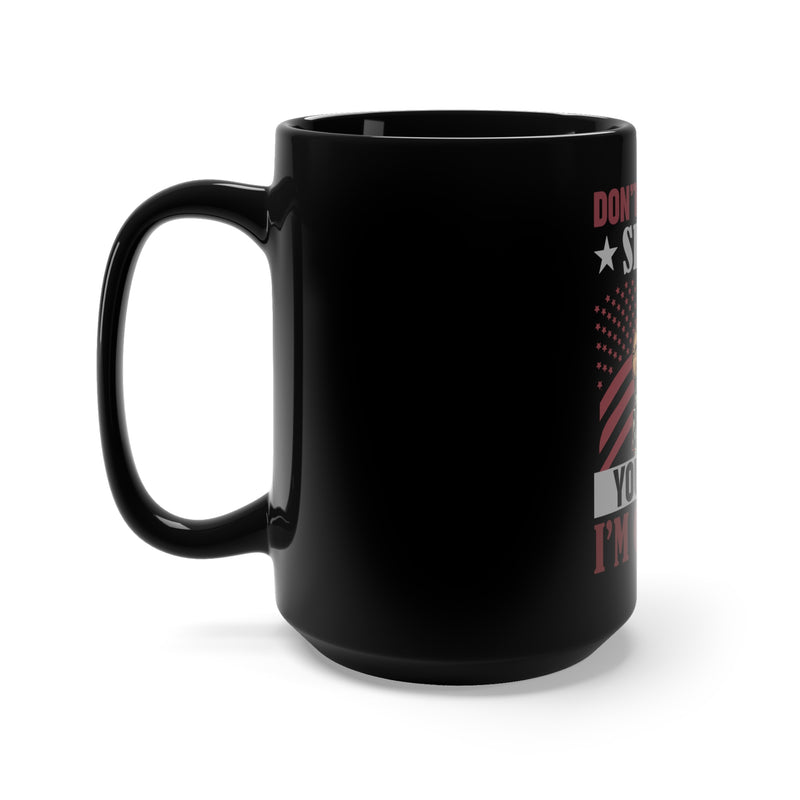 Don't Underestimate: 15oz Black Military Design Mug - Witness my Skills