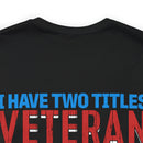 Dual Titles of Strength: Military Design T-Shirt - 'I Have Two Titles - Veteran and Mom, and I Rock Them Both!'