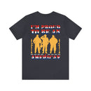 Proudly American: Military Design T-Shirt - 'I'm Proud to Be an American