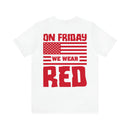 Red Friday Warrior: Military Design T-Shirt - On Friday We Wear Red