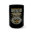 American Pride 15oz Military Design Black Mug - Honoring Freedom and Those Who Defend It!