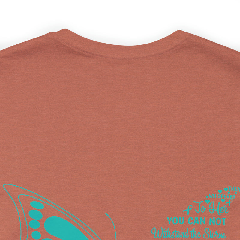 Resilient Wings: 'I AM THE Storm' PTSD Design Butterfly T-Shirt