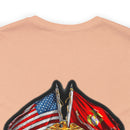 Semper Fi: Military T-Shirt with 'Double Flag Eagle U.S. MARINES' Design