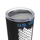 U.S. Veteran - 20oz Military Design Tumbler: 'Walking the Walk' - Black Background