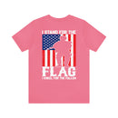 Patriotic Tribute: 'I Stand for the Flag, I Kneel for the Fallen' Military Design T-Shirt