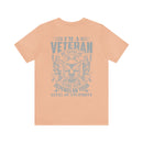 Sarcastic Veteran: Military Design T-Shirt - Sarcasm Level Adjusted to Your Stupidity