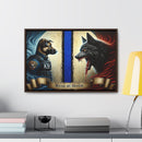 Bound by Honor: A Thin Line Against Evil Framed Canvas