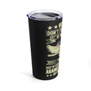 Eternal Vigilance: Unyielding Dedication of Veterans Defending the Flag, Embodied in our 20oz Military Design Tumbler