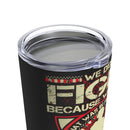 Love for What We Left Behind - 20oz Military Design Tumbler: 'U.S. Veteran's Tribute' - Black Background