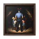 A Shield Against the Darkness Framed Canvas