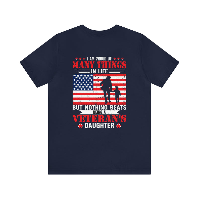 Proud Daughter of a Veteran: Military Design T-Shirt Celebrating Family Legacy