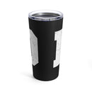 20oz Tumbler: Black Firefighter Design with Teal Ribbon - PTSD Awareness