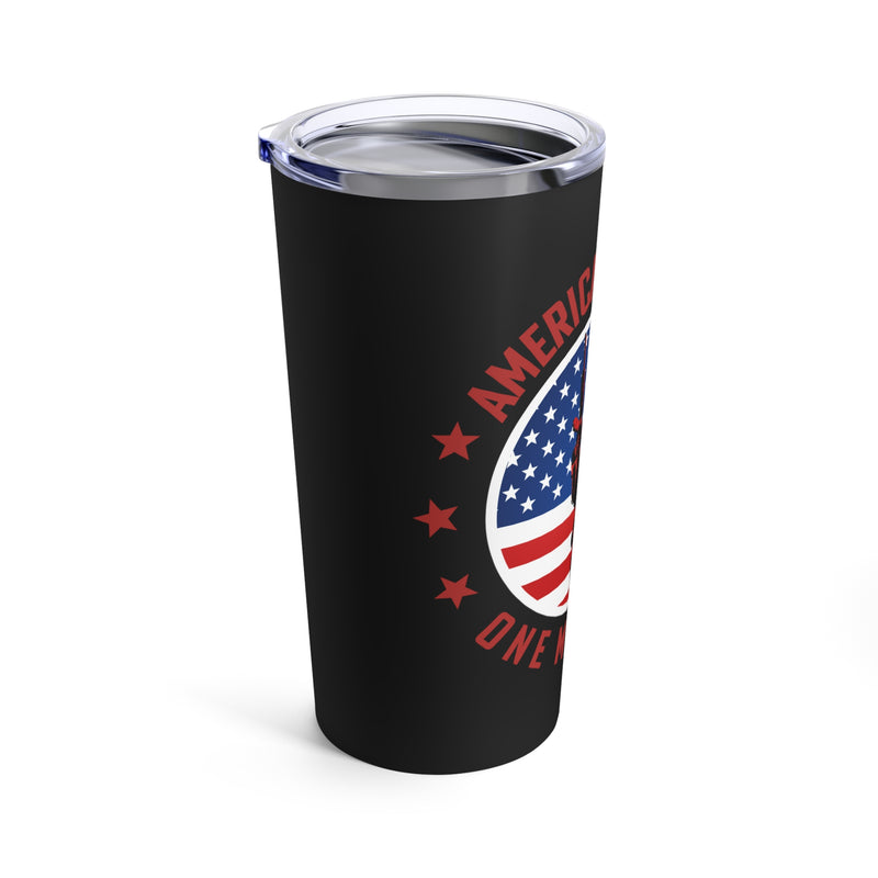 Defender of Freedom: 20oz Black Military Design Tumbler - American Soldier, One Man Army
