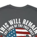 Home of the Brave: This Land of the Free Military Design T-Shirt