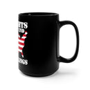 Bold 15oz Military Design Black Mug: Assert Your Rights, Defend Freedom