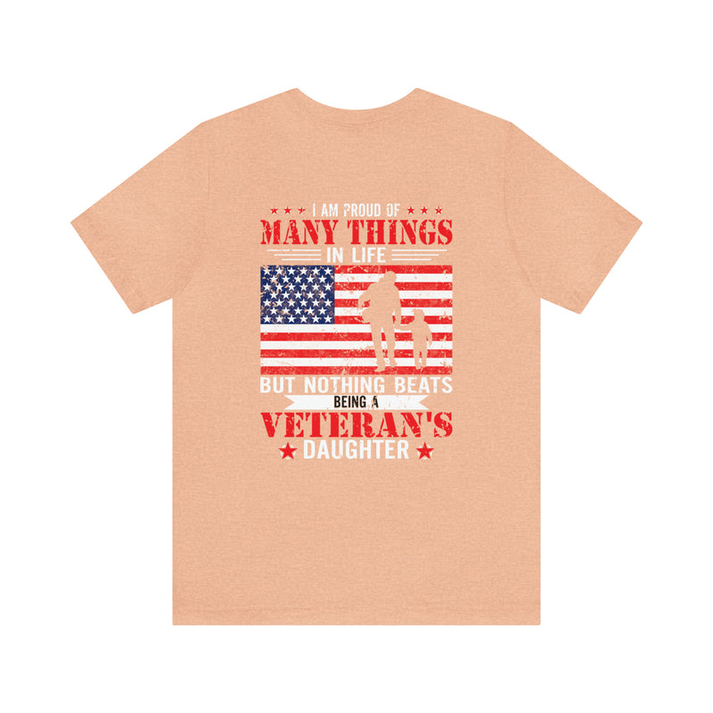 Proud Daughter of a Veteran: Military Design T-Shirt Celebrating Family Legacy