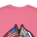 Guardians of the Coast: Military T-Shirt with 'Double Flag Coast Guard' Design
