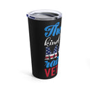 The Best Mom Raises a Veteran - 20oz Military Design Tumbler: 'Love, Strength, and Sacrifice' - Black Background
