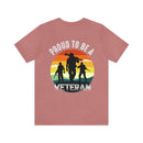 Combat-Ready Pride: Proud to Be a Veteran Military Design T-Shirt