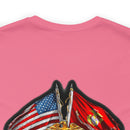 Semper Fi: Military T-Shirt with 'Double Flag Eagle U.S. MARINES' Design
