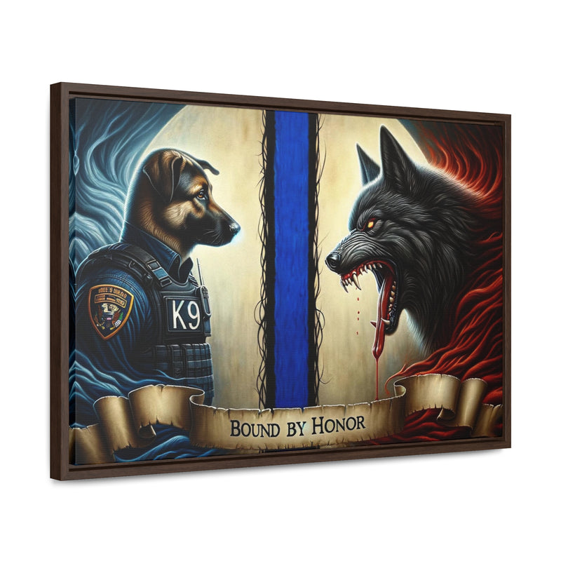 Bound by Honor: A Thin Line Against Evil Framed Canvas
