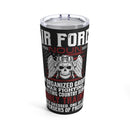Air Force Tribute 20oz Military Tumbler: High-Flying Defenders of Freedom