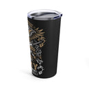 Proudly Served: 20oz Black Tumbler with Military Design - 'Army Veteran