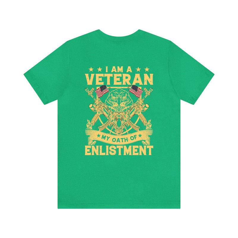 Unisex Military-Styled 'I Am A Veteran: My Oath of Enlistment' Commemorative T-Shirt