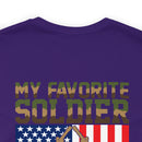 Proud Papa: 'My Favorite Soldier Calls Me Dad' Military Design T-Shirt