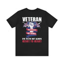 Heart to Heart: Veteran and Daughter Military Design T-Shirt Celebrating Unbreakable Bonds