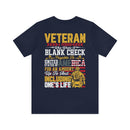 Blank Check Warriors: Honoring the Veteran - Military Design T-Shirt