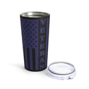 Honoring Sacrifice: 20oz Military Design Tumbler - Veteran Tribute on Black Background