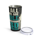 Shining Light on Hidden Struggles: 20oz Tumbler Amplifies PTSD Awareness with 'Not All Wounds Are Visible' on a Black Canvas